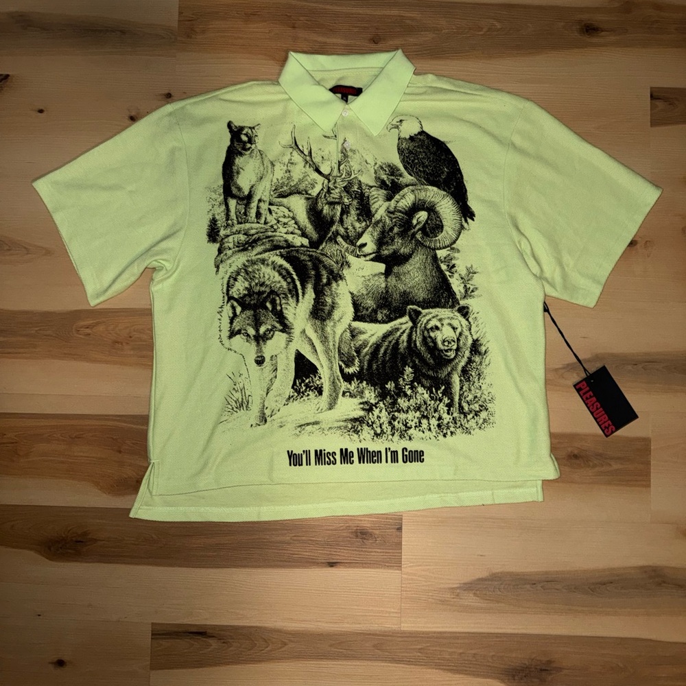 Pleasures Green Graphic Dress Shirt